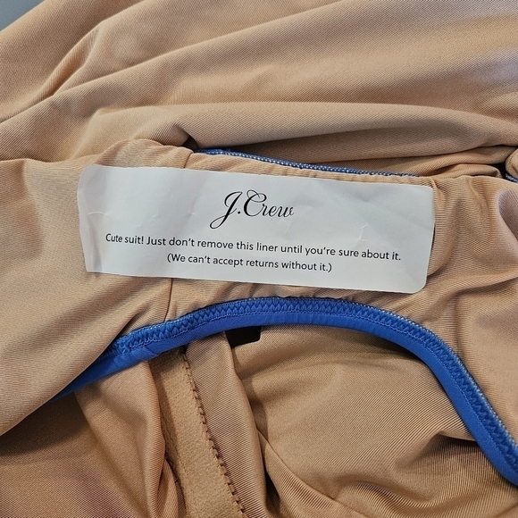 J. Crew Plus Ruched one-shoulder swim dress in Sail blue Size 24 - Picture 8 of 8